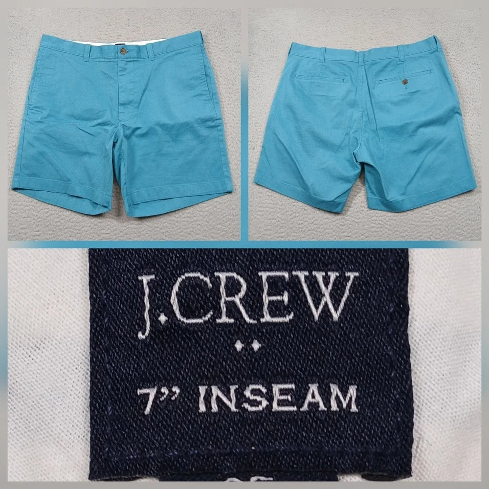 J.Crew Chino Shorts‎ Mens 35 Teal Blue 7